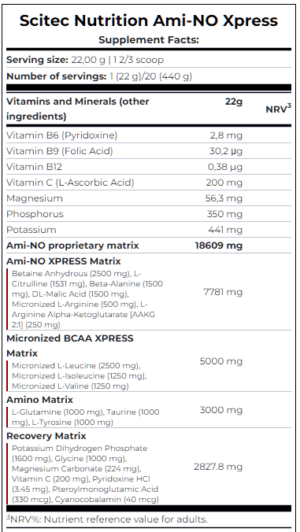 SCITEC AMI-NO XPRESS 440GR - Afbeelding 2