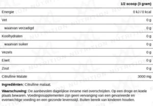XXL CITRULLINE MALATE 250GR - Afbeelding 2