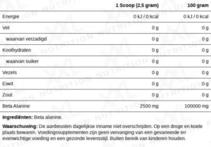 XXL BETA ALANINE 500GR - Afbeelding 2