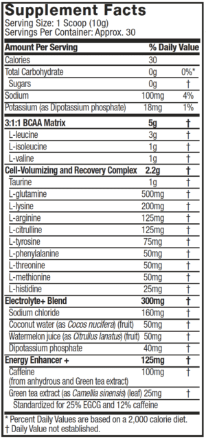 MUSCLETECH PLATINUM AMINO ENERGY 317GR - Afbeelding 2
